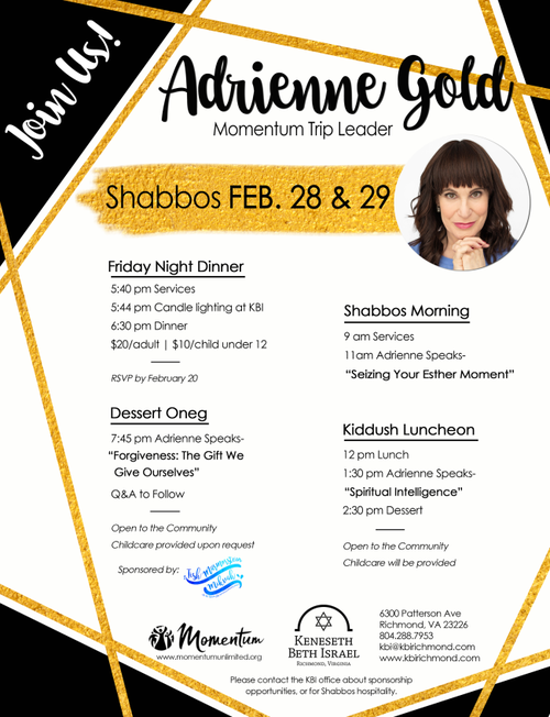 Banner Image for Shabbos with Adrienne Gold